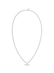Orelia London Silver Plated Curb Chain T-bar Drop Necklace - Image 1 of 4