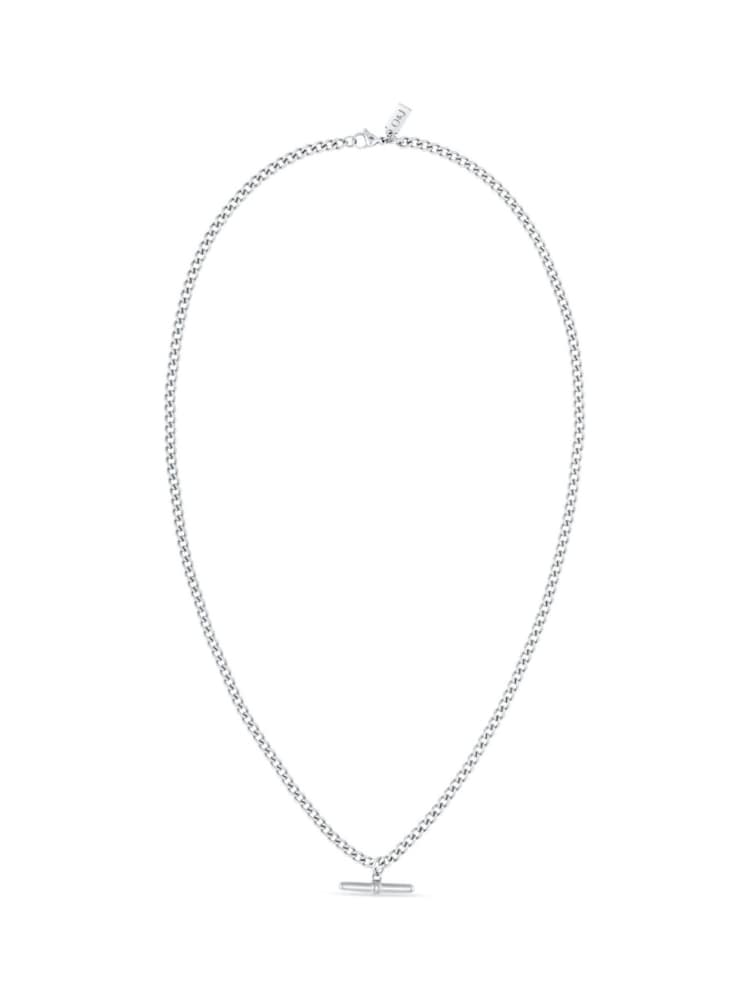 Orelia London Silver Plated Curb Chain T-bar Drop Necklace - Image 1 of 4