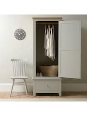 Cotswold Company Dove Grey Chester Single Wardrobe - Image 1 of 6