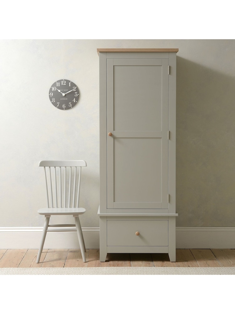 Cotswold Company Dove Grey Chester Single Wardrobe - Image 2 of 6