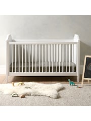 Cotswold Company Pure White Pensham Deluxe 3-In-1 Cot Bed - Image 2 of 6
