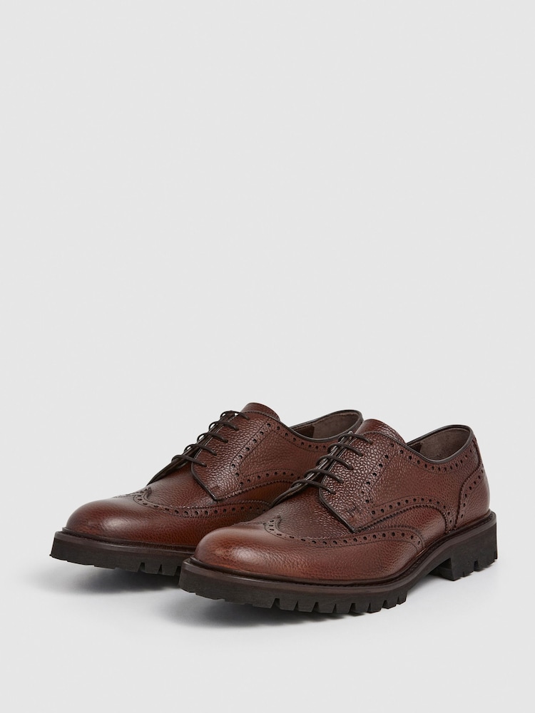Hackett Sloane Brogue Leather Brown Shoes - Image 2 of 6 Hackett Sloane Brogue Leather Brown Shoes - Image 2 of 6