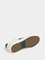 Hackett Blake Leather and Suede White Trainers - Image 4 of 6