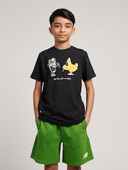New Balance Black Chicken Or Newbie Graphic Print T-Shirt - Image 1 of 8