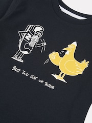 New Balance Black Chicken Or Newbie Graphic Print T-Shirt - Image 8 of 8