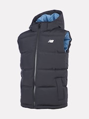 New Balance Black Baffle Hooded Puffer Vest - Image 2 of 6