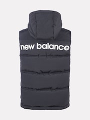 New Balance Black Baffle Hooded Puffer Vest - Image 3 of 6