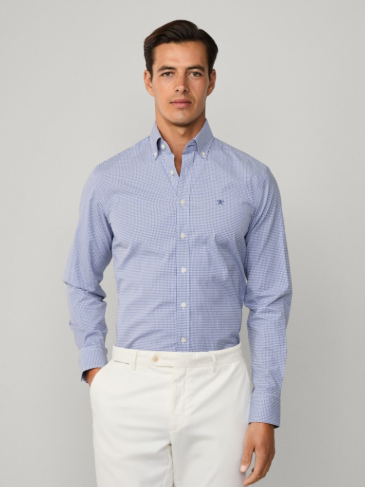 Hackett Tailored Fit Gingham Shirt - Image 2 of 7