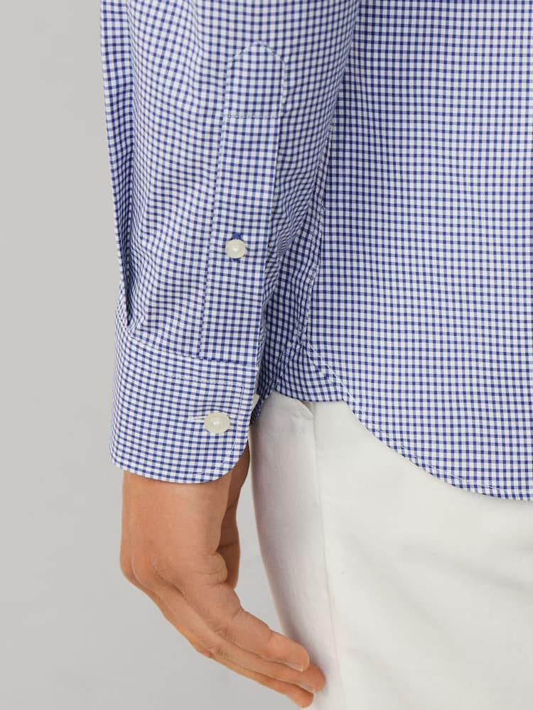 Hackett Tailored Fit Gingham Shirt - Image 7 of 7