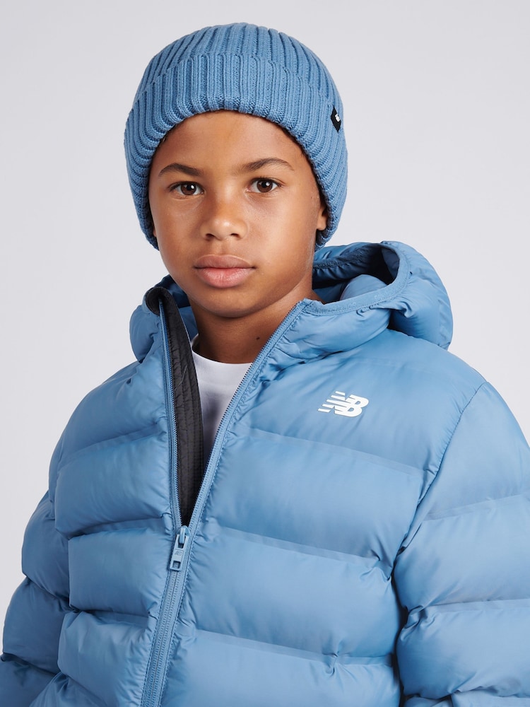 New Balance Shoreline Blue Tab Beanie Hat - Image 1 of 6 New Balance Shoreline Blue Tab Beanie Hat - Image 1 of 6