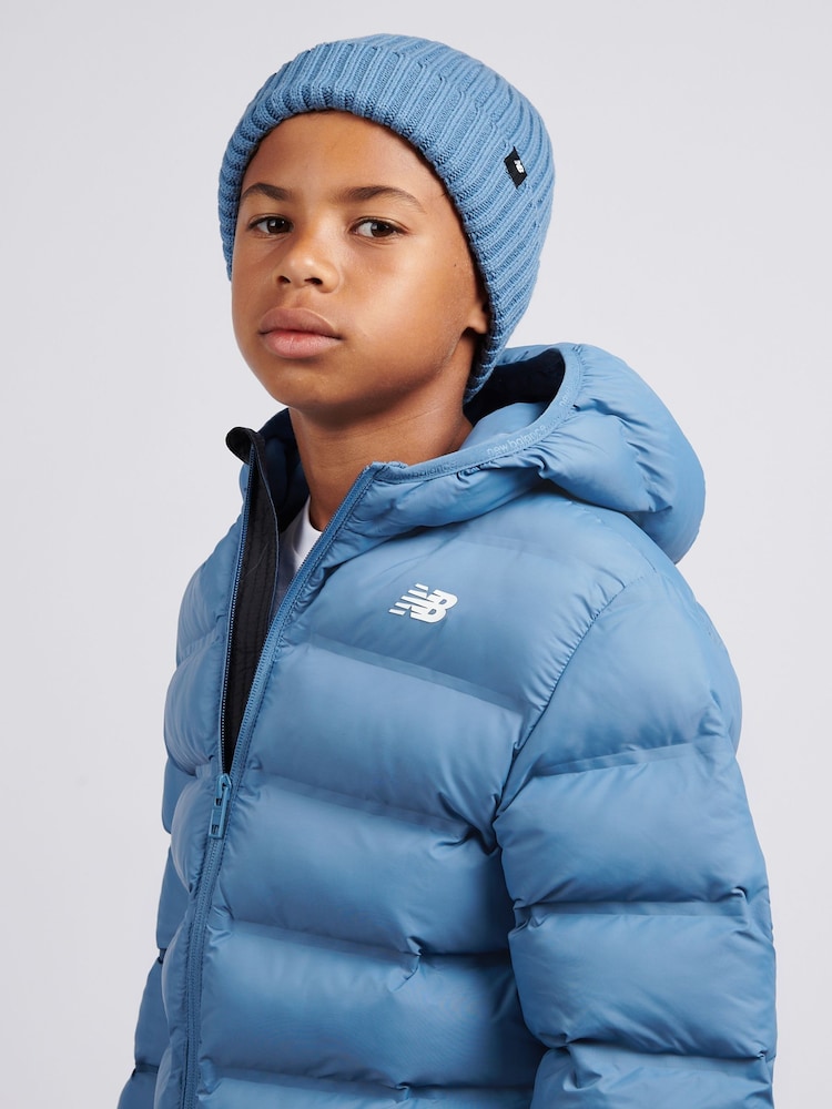 New Balance Shoreline Blue Tab Beanie Hat - Image 2 of 6 New Balance Shoreline Blue Tab Beanie Hat - Image 2 of 6
