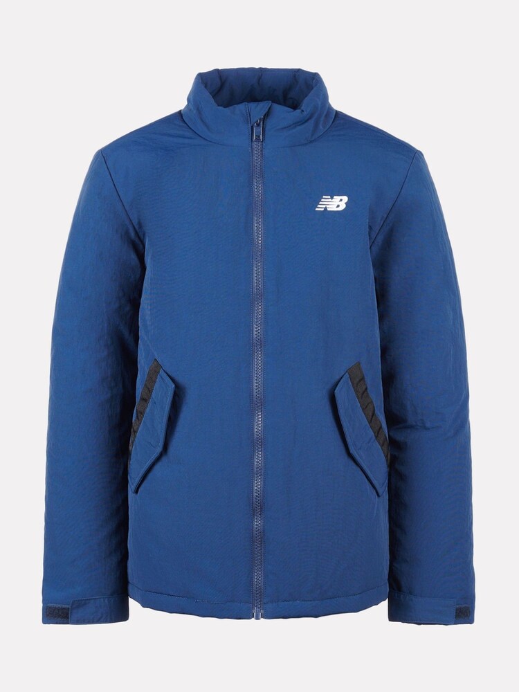 New Balance Blue Wadded Funnel Jacket - Image 1 of 6 New Balance Blue Wadded Funnel Jacket - Image 1 of 6