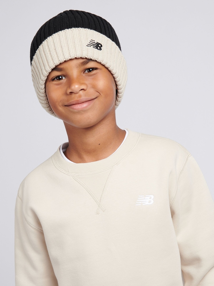 New Balance Black Contrast Beanie - Image 1 of 6