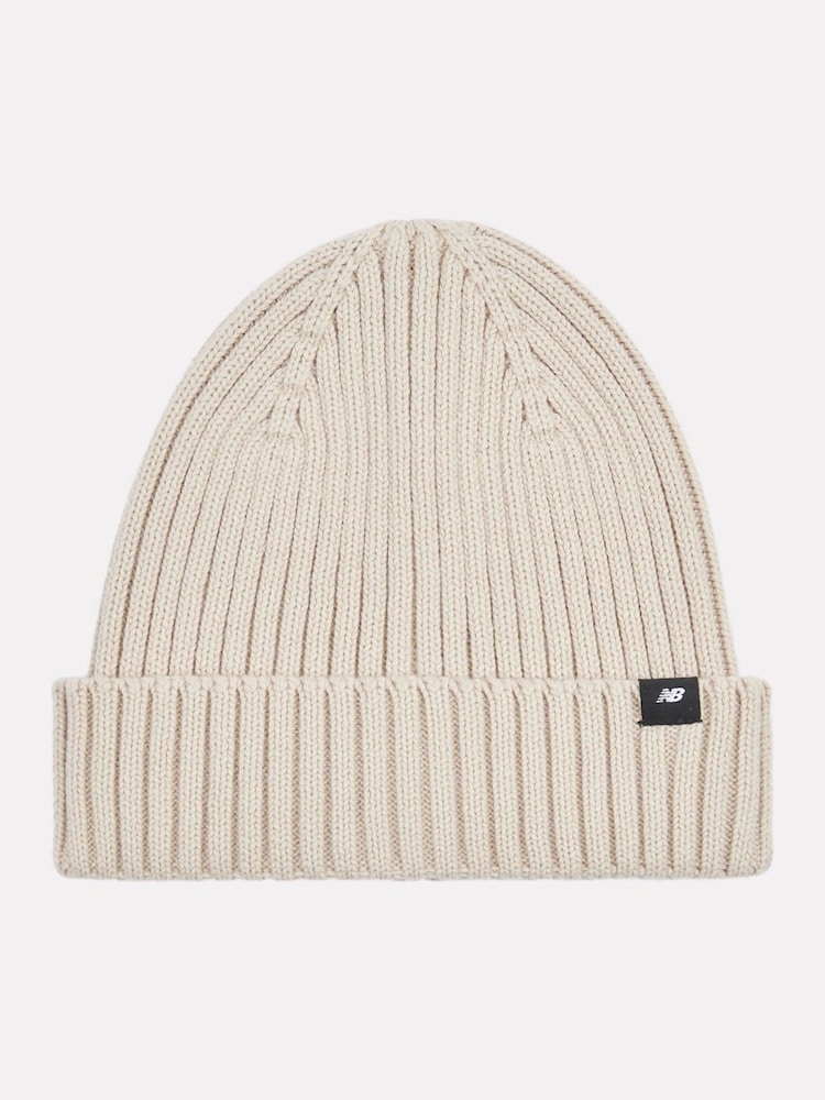 New Balance Brown Tab Beanie Hat - Image 1 of 3 New Balance Brown Tab Beanie Hat - Image 1 of 3