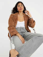 River Island Grey High Rise Relaxed Straight Leg Jeans - Image 3 of 4