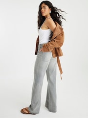 River Island Grey High Rise Relaxed Straight Leg Jeans - Image 4 of 4