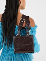River Island Brown Mini Monogram Tote Bag - Image 6 of 6