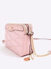 River Island Pink Quilted Cross-Body Bag - Image 4 of 6