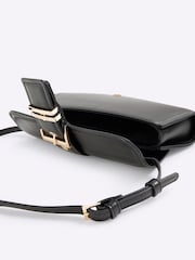 River Island Black Buckle Front Shoulder Bag - Image 5 of 6