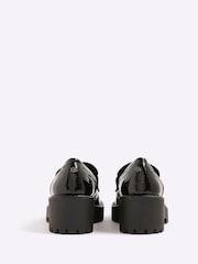River Island Black Patent Wedge Loafers - Image 4 of 6
