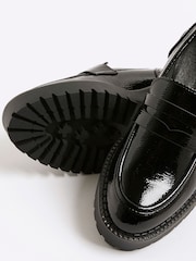 River Island Black Patent Wedge Loafers - Image 6 of 6
