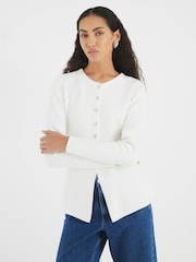 River Island White Button up Cardigan - Image 3 of 7