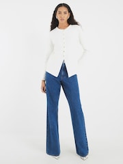River Island White Button up Cardigan - Image 4 of 7