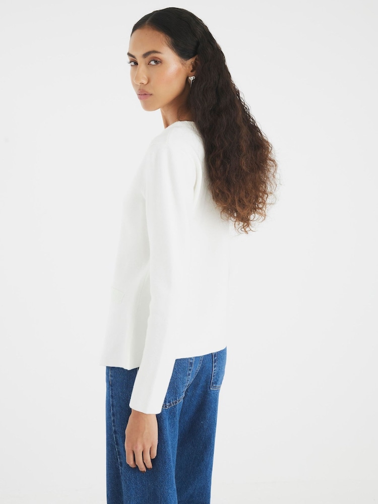 River Island White Button up Cardigan - Image 4 of 4