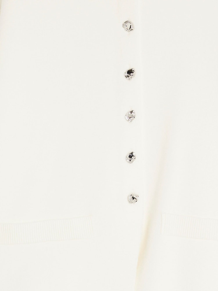 River Island White Button up Cardigan - Image 7 of 7