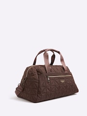 River Island Brown Quilted Holdall - Image 2 of 6