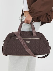 River Island Brown Quilted Holdall - Image 6 of 6