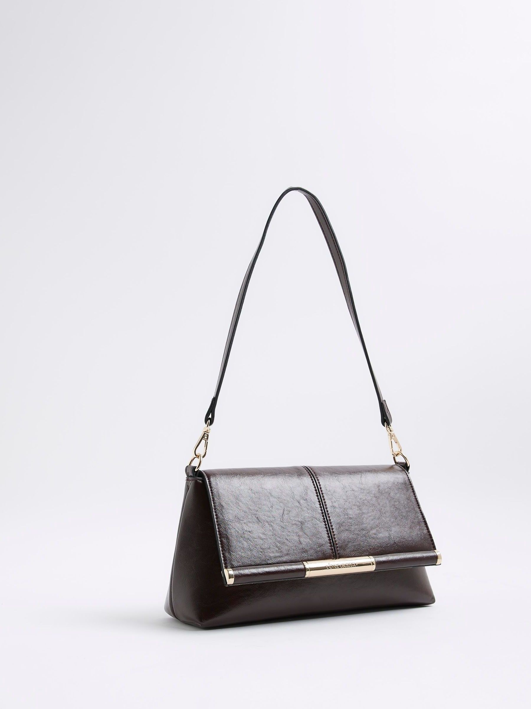 Buy River Island Burgundy Bar Front Clutch Bag from Next USA