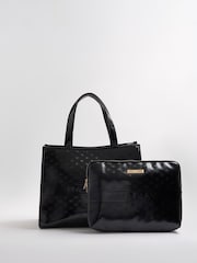 River Island Black Tote Bag and Laptop Case Bundle Set - Image 1 of 5