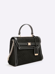 River Island Black Suedette Charm Tote Bag and Purse Bundle Set - Image 2 of 5