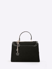 River Island Black Suedette Charm Tote Bag and Purse Bundle Set - Image 3 of 5