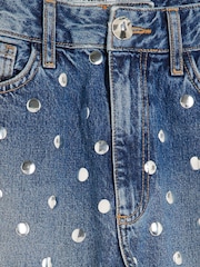 River Island Blue High Rise Relaxed Straight Leg Jeans - Image 5 of 5