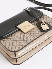 River Island Black Lock Front Satchel Cross-Body Bag - Image 3 of 5