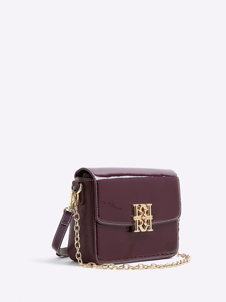 River Island Red Patent Satchel Bag - Image 2 of 5