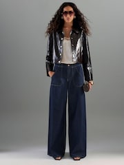 River Island Blue Tailored Baggy Jeans - Image 1 of 5