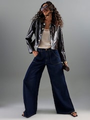 River Island Blue Tailored Baggy Jeans - Image 5 of 5