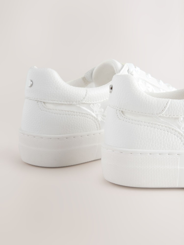 Blanc - Baskets en maille brodée Forever Comfort® - Image 5 de 5