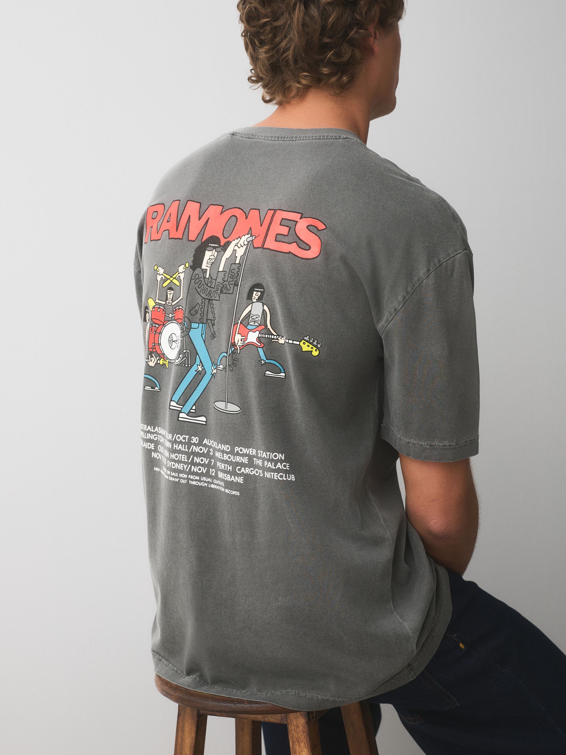 Next：日本 グレー Ramones - リラックスフィット - バンド