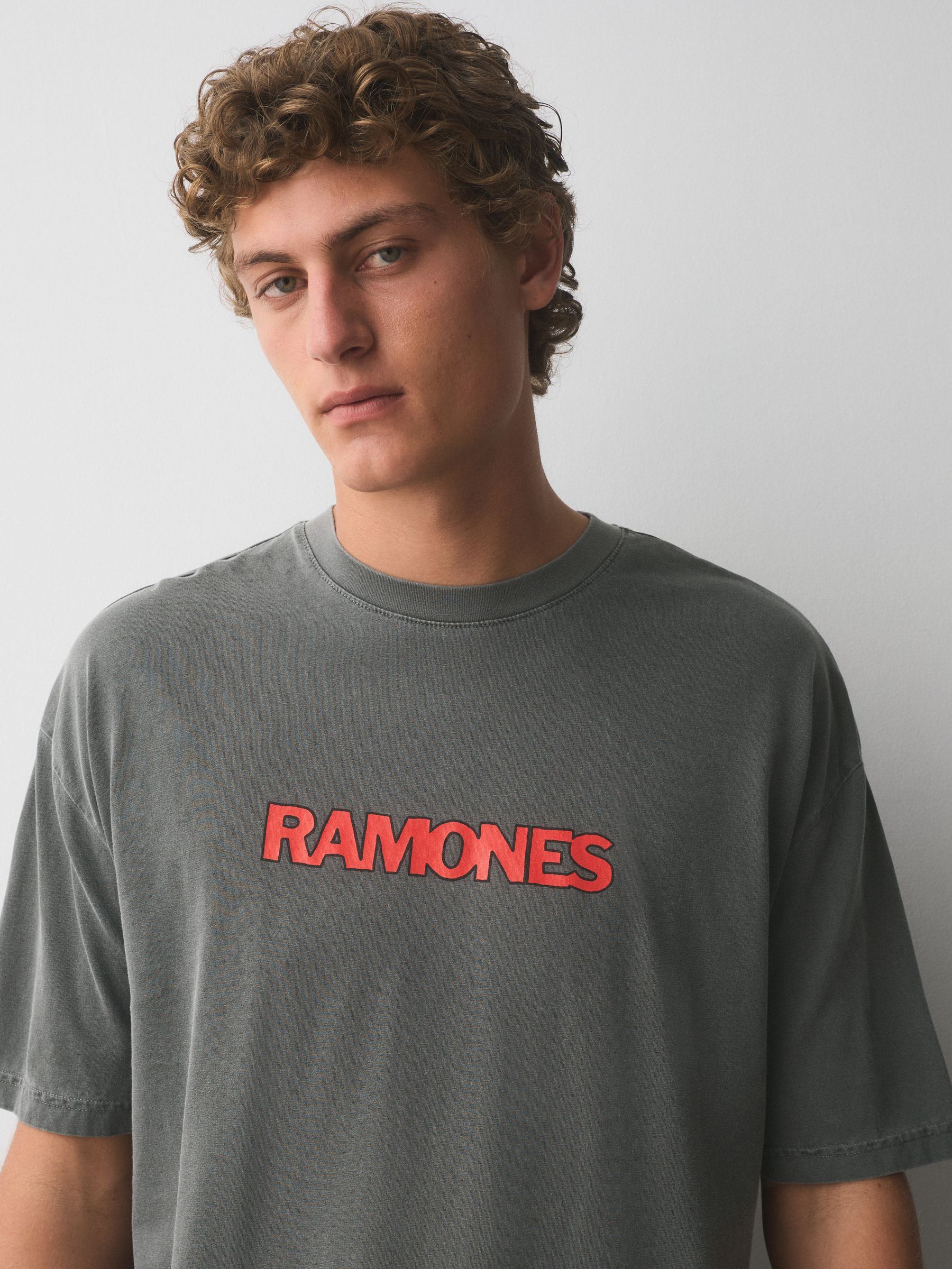 Buy Grey Ramones Relaxed Fit Band Graphic Print T-Shirt from Next USA