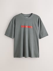 Grey Ramones Relaxed Fit Band Graphic Print T-Shirt - Image 6 of 10