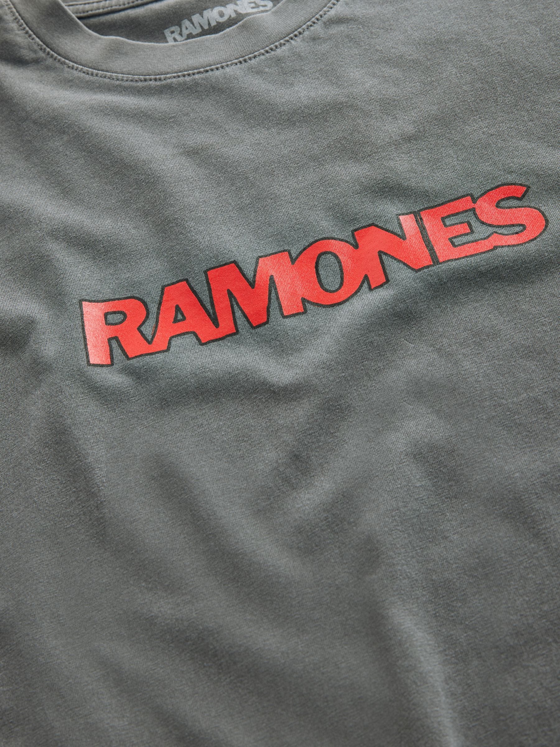 Buy Grey Ramones Relaxed Fit Band Graphic Print T-Shirt from Next USA