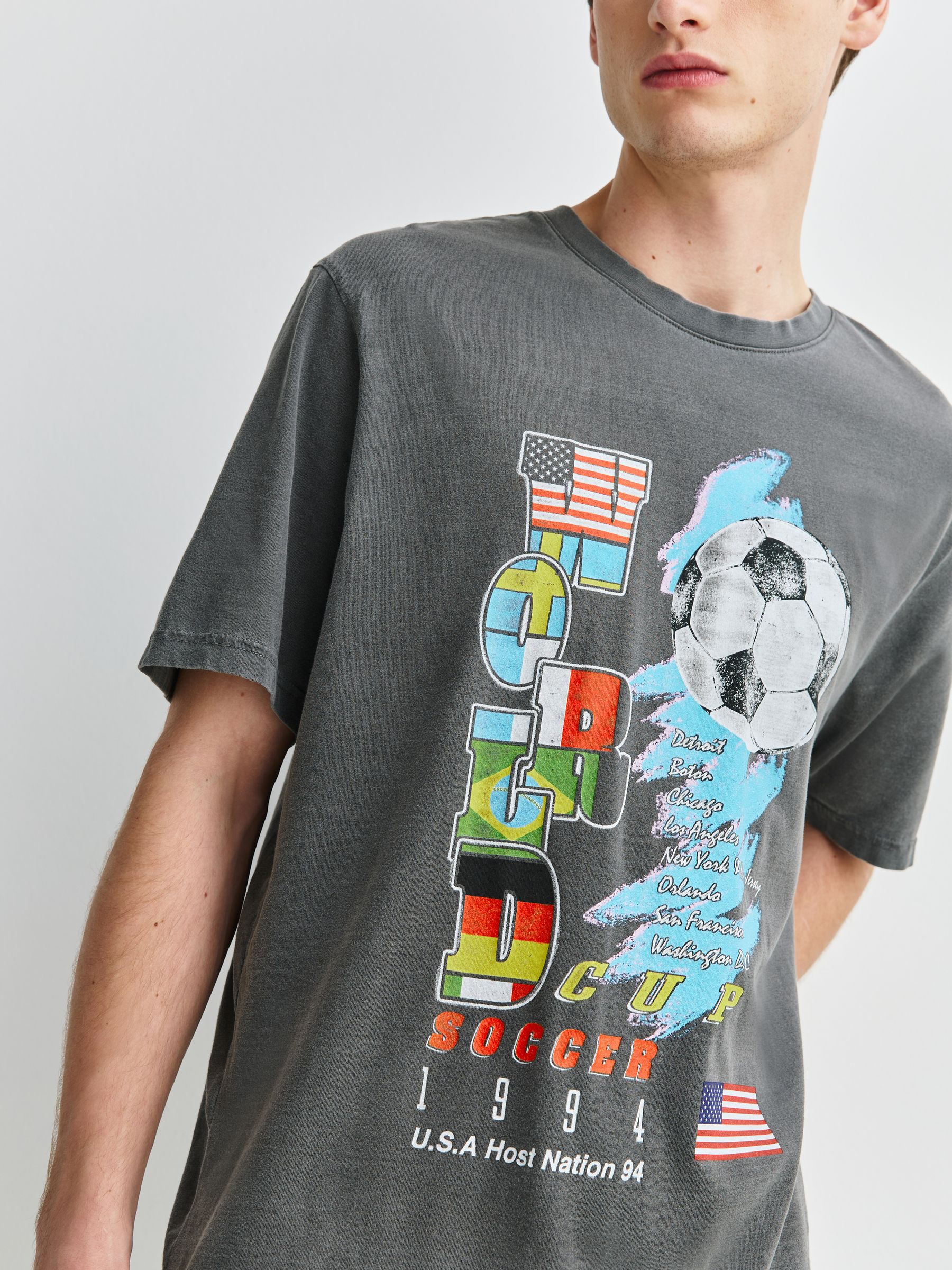 Buy Grey Toffs Football World Cup Relaxed Fit T-Shirt from the