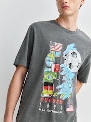 Grey Toffs Football World Cup Relaxed Fit T-Shirt - Image 5 of 5