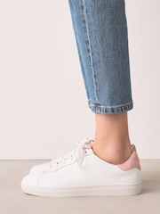 alb/roz - Ghete sport Forever Comfort® din piele cu șiret - Imaginea 3 din 9