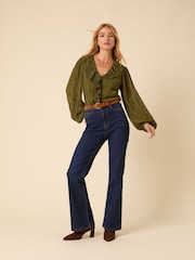 Nobodys Child Green Lysander Blouse - Image 2 of 5