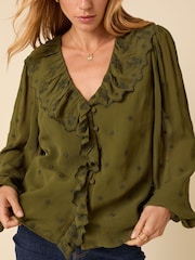 Nobodys Child Green Lysander Blouse - Image 4 of 5